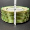 Wedgwood Plates Green and Gold Trim - 5