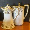 Assorted Limoges and Nippon Porcelain Hot Chocolate Pitchers and Cups - 7