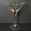 Martini Glasses With Red Accent Stems - 2