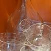 Etched Glass Stemware, Tumblers, Cups, and Decanter - 4