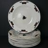 Ahwahnee Geometric Art Deco-Style Soup Bowls