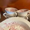 Wedgwood Etruria England Red Transferware Dinnerware Service - 8