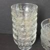 Vintage Pressed & Etched Glass Dessert Bowls, Cups, and Footed Bowl with Ladle - 7