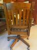 Stickley Oak and Leather Swivel Office Chair - 6
