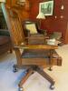 Stickley Oak and Leather Swivel Office Chair - 8
