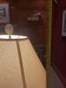 Brass Floor Lamp With Engraved Base And Fabric Shade - 6