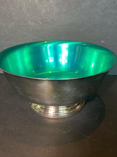 Gorham Silver Original Green Enamel Bowl