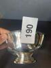 Small Reed & Barton Silver and Orange Enamel Footed Bowl - 7