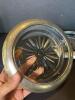 Pair of Glass and Silver Champagne Coasters with Beaded Edge - 2