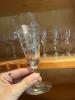Etched Glass Stemware in Mixed Vintage Styles - 5