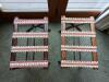 Pair of Folding Luggage Racks With Woven Floral Straps - 2