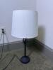Black Metal Table Lamp with White Fabric Shade - 2