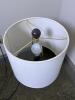 Black Metal Table Lamp with White Fabric Shade - 4