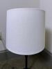 Black Metal Table Lamp with White Fabric Shade - 5