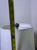 Black Metal Table Lamp with White Fabric Shade - 6