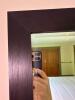 Contemporary Wall Mirror With Dark Wood Frame - 2