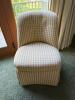 Upholstered Club Chair in Gingham-Style Fabric - 2
