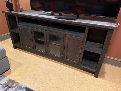 Rustic-Style Wooden Entertainment Console Cabinet