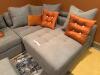 Contemporary Sectional Sofa with Ottoman and Accent Pillows - 2
