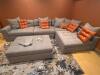 Contemporary Sectional Sofa with Ottoman and Accent Pillows - 3