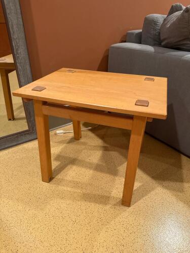 Log-A-Long Mission-Style Wooden Side Table