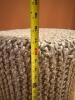 Chunky Knit Round Pouf Ottoman - 5