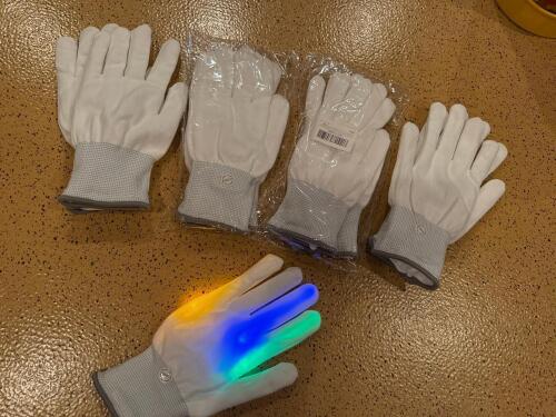 LED Light-Up Party Gloves