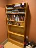 Tall Oak-Style Bookcase with Adjustable Shelves