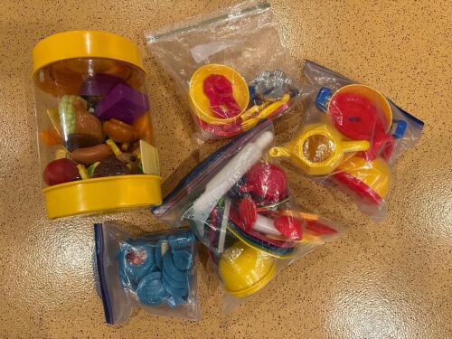 Plastic Toy Kitchen Play Food and Dishware Collection