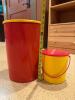 Red and Yellow Plastic Canisters - 3
