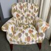 Armchair With Leaf Pattern & Two Matching Pillows - 2