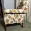 Armchair With Leaf Pattern & Two Matching Pillows - 6