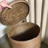 Rustic Round Lidded Wicker Hamper (1 of 2) - 3