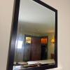Rectangular Wall Mirror With Dark Wood Frame - 5