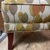 Upholstered Slipper Chair in Retro-Style Leaf Pattern - 4
