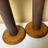 Four Industrial Wooden Textile Mill Spools - 4