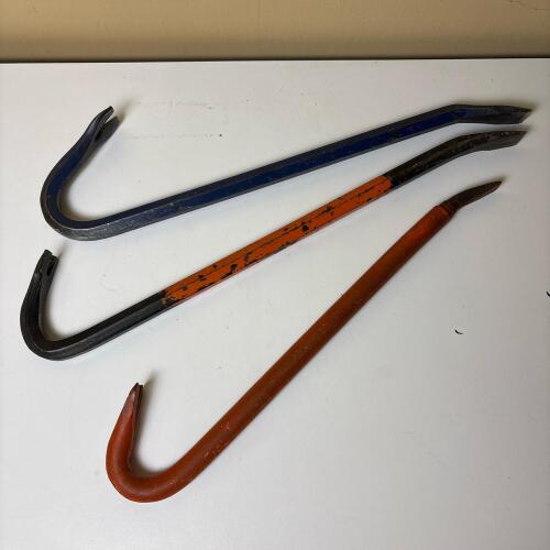 Three Metal Crowbars