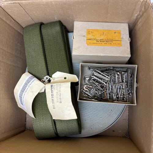 Vintage Canvas Webbing Straps & Metal Buckles