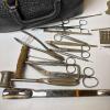Vintage Leathe Doctor's Bag With Instruments & Supplies - 6