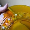 Two MCM Amber Glass Snack Plates - 4