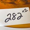 Two MCM Amber Glass Snack Plates - 7