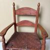 Rustic Wooden Doll's Armchair With Woven Seat - 2