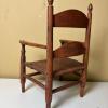 Rustic Wooden Doll's Armchair With Woven Seat - 5
