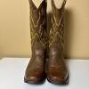 Western Cowboy Boots With Decorative Yellow Stitching - 3
