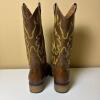 Western Cowboy Boots With Decorative Yellow Stitching - 5