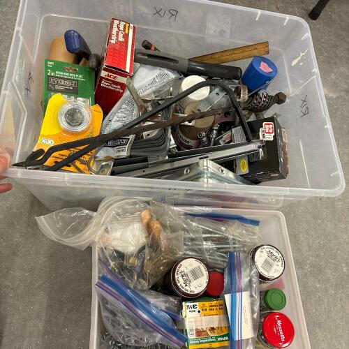 Mystery Lot of Hardware, Fasteners, & Tools