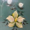 Vintage Hand-Painted Floral Metal Waste Basket - 2