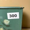 Vintage Hand-Painted Floral Metal Waste Basket - 9
