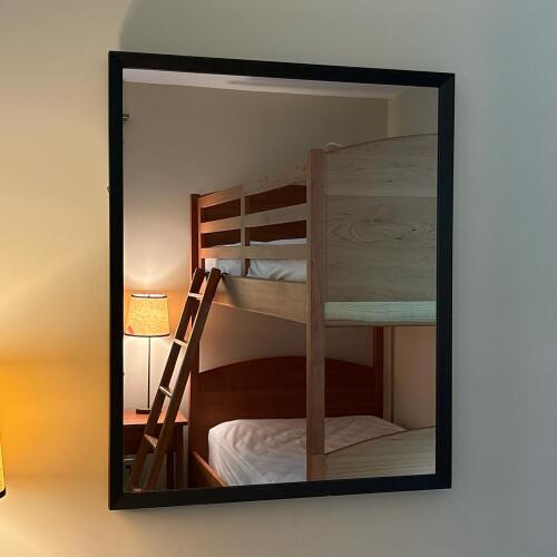 27" x 33" Black Metal Framed Wall Mirror