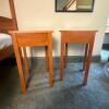 Pair of Narrow Wood One-Drawer Side Tables - 6